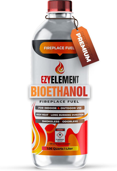 Bioethanol Fireplace Fuel – 1 Liter | Clean, Odorless & Smokeless Burning for Tabletop Fireplaces, Fire Pits & Ethanol Burners: Renewable, Eco-Friendly Fuel for a Warm and Inviting Ambiance