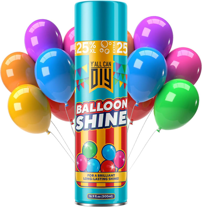 Balloon Shine Spray 1x16.9 fl.oz. - High-Gloss Finish for Latex Balloons, Waterproof & Smudge-Free Globos Spray Shine to Last Longer, Perfect for Party Decorations, Weddings, and Events - Mega Shine