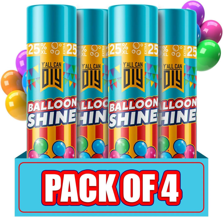 Balloon Shine Spray 1x16.9 fl.oz. - High-Gloss Finish for Latex Balloons, Waterproof & Smudge-Free Globos Spray Shine to Last Longer, Perfect for Party Decorations, Weddings, and Events - Mega Shine