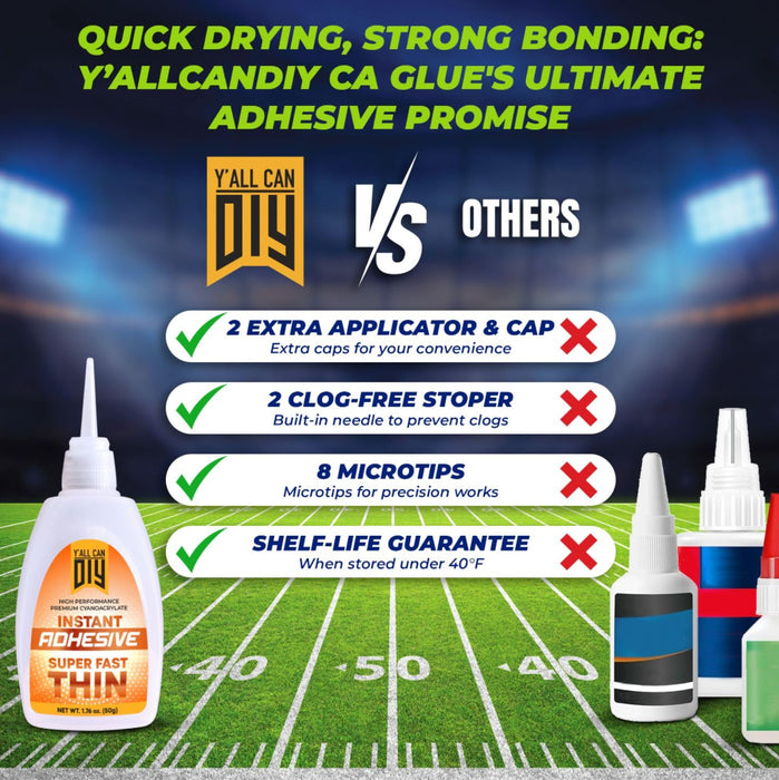 2 Pk X 1.76 Oz. (50g) CA Glue - Thin Cyanoacrylate Glue for Woodworking - Model Car Adhesive, Strong Bonds in Model Airplane, Wood Projects. Fast Drying, Instant Wood Bond