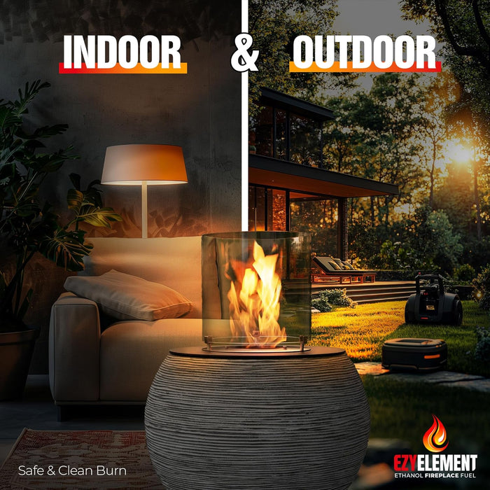 Bioethanol Fireplace Fuel – 1 Liter | Clean, Odorless & Smokeless Burning for Tabletop Fireplaces, Fire Pits & Ethanol Burners: Renewable, Eco-Friendly Fuel for a Warm and Inviting Ambiance